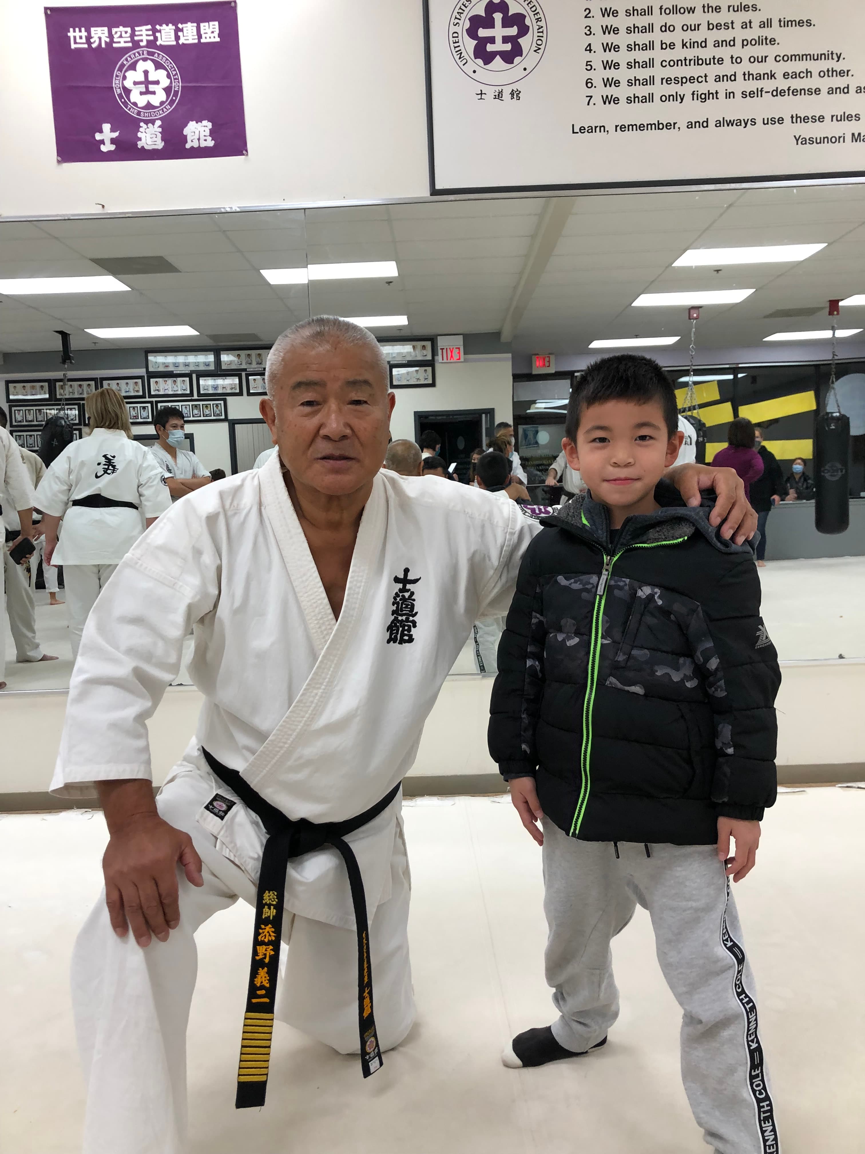 With Yoshiji Soeno — Founder of Shidokan Karate
