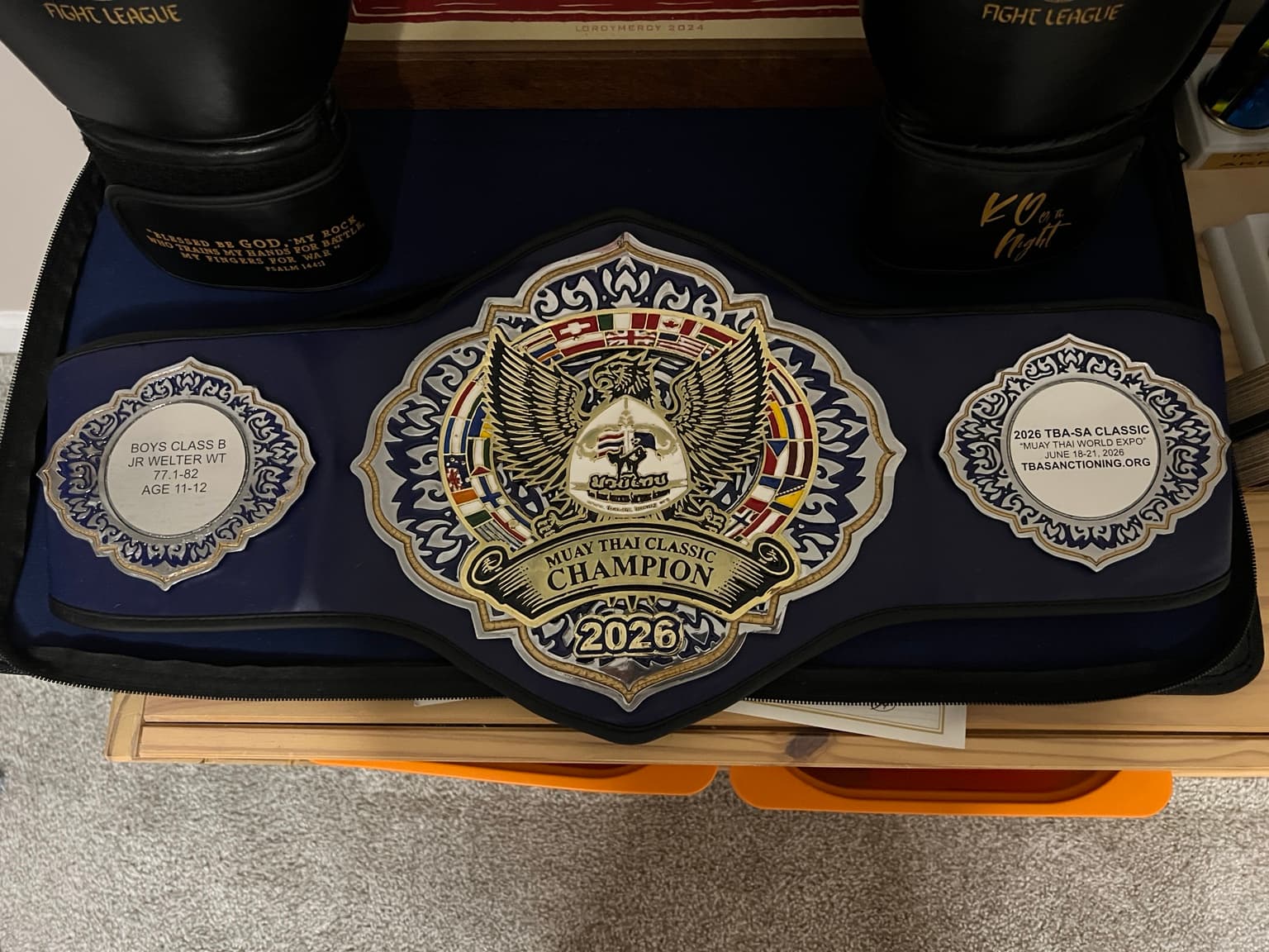 2026 Muay Thai Classic championship belt